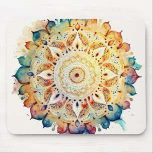 Watercolor Mandala Mouse Pad