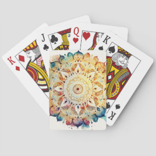 Watercolor Mandala Poker Cards
