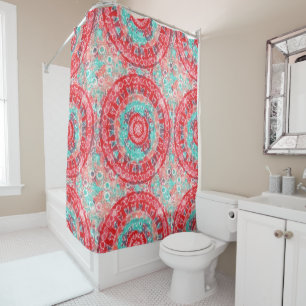 Watercolor Mandala Shower Curtain