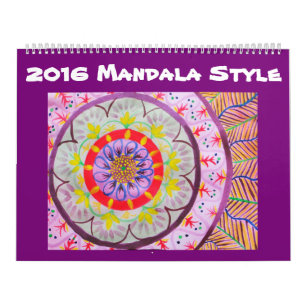 Watercolor Mandala Style Calendar