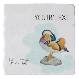 Watercolor Mandarin Duck Trivet