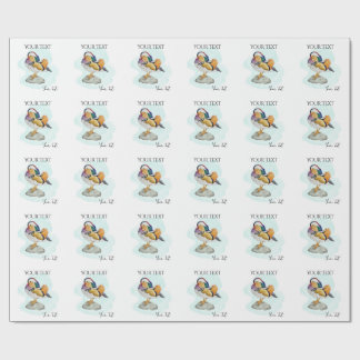 Watercolor Mandarin Duck Wrapping Paper