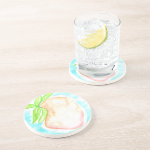 Watercolor Mango Hand Painted Tropical Kitchen Coaster