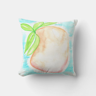 Watercolor Mango Hand Painted Tropical Kitchen Throw Pillow