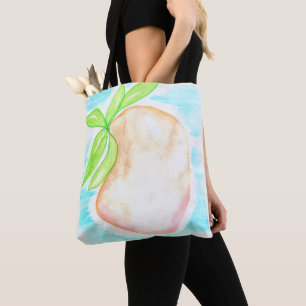 Watercolor Mango Hand Painted Tropical Kitchen Tote Bag