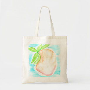 Watercolor Mango Hand Painted Tropical Kitchen Tote Bag