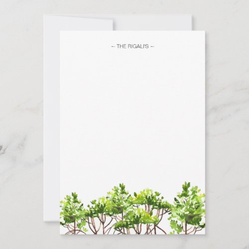 Watercolor Mangroves Personalized Note Cards