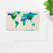 Watercolor Map of the World Map (Desk)