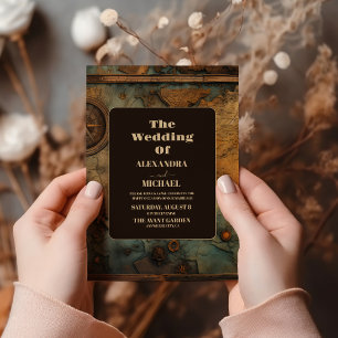 Watercolor Map Travel Wedding Invitation