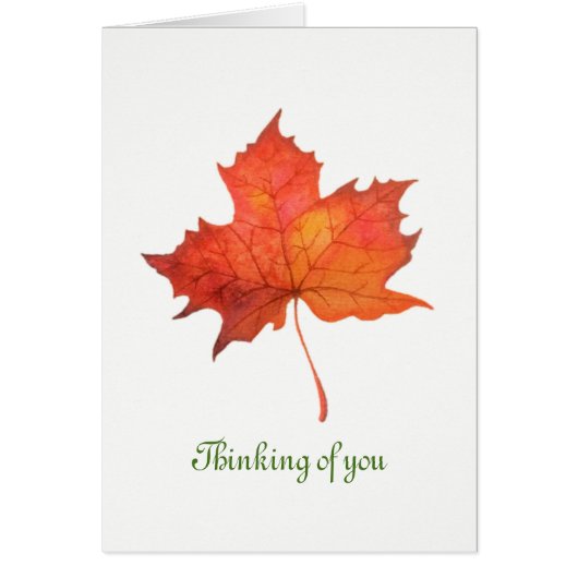 Watercolor Maple Leaf Cards (Front)