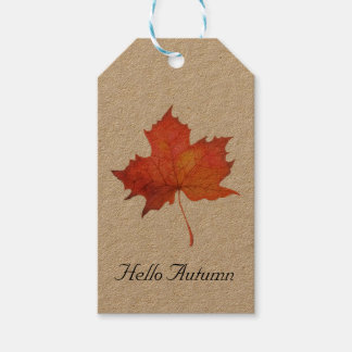 Watercolor Maple Leaf Gift Tags