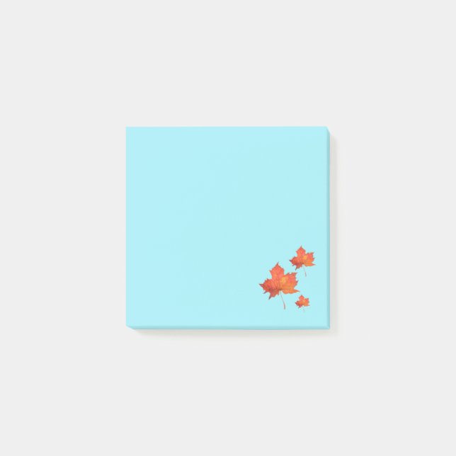 Watercolor Maple Leaf Post-it Notes (Front)