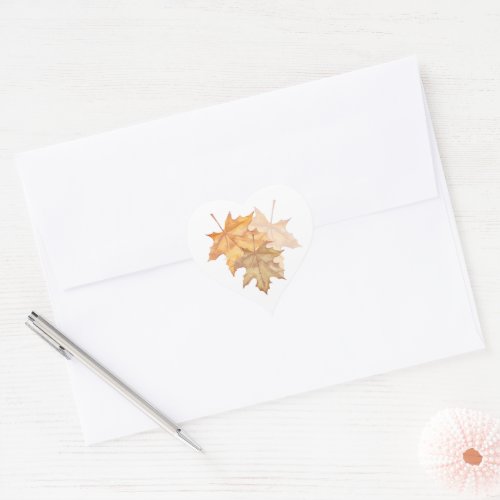 Watercolor Maple Leaves Envelope Seal Stickers