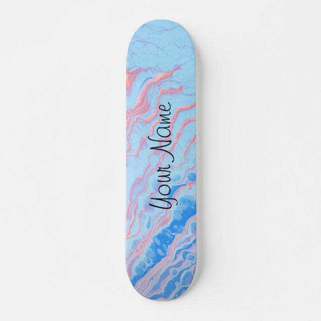 Watercolor Marble Customized Skateboard (Front)