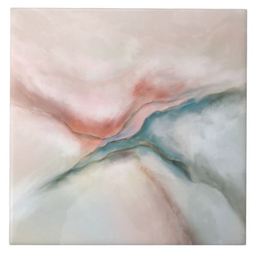 Watercolor Marble Flow Abstract Ceramic Tile