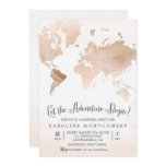 Watercolor Marble Map Travel Farewell Invitation Watercolor Marble Map Travel Farewell Invitation