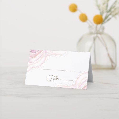 watercolor marble place card