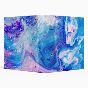 Watercolor Marble Texture Pattern 3 Ring Binder