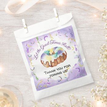 Watercolor Mardi Gras  Fat Tuesday Party Favor Bag by starstreamdesign at Zazzle