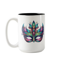 watercolor Mardi Gras mask carnival