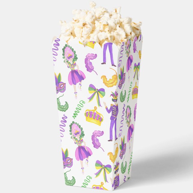 Watercolor Mardi Gras Party Favor Boxes (Creator Uploaded)