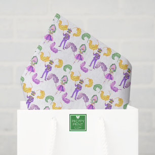 Watercolor Mardi Gras Party Tissue Paper