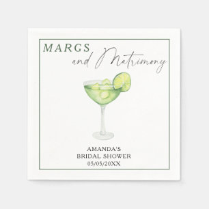 Watercolor Margarita Bridal shower  Napkins