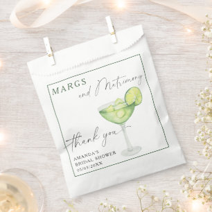 Watercolor Margarita Thank you Bridal shower  Favor Bag