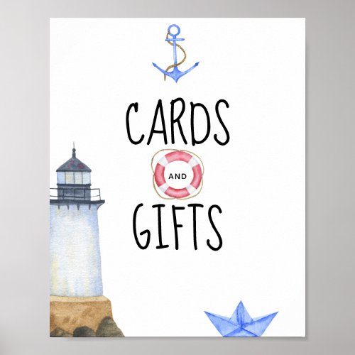 Watercolor marine _ cards and gifts poster