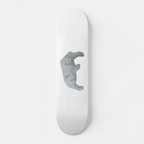 Watercolor Marine Mammal Polar Bear Skateboard