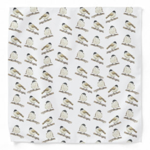 Watercolor Marsh Tit Bandana