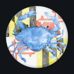 Watercolor maryland flag and blue crab magnet<br><div class="desc">Watercolor maryland flag and blue crab,  Maryland crab.</div>
