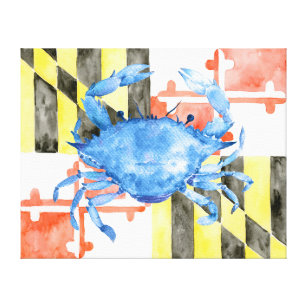Crab Painting Canvas Art Prints Zazzle