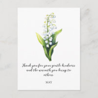 WATERCOLOR MAY LILY OF THE VALLEY BIRTH FLOWER 