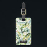 Watercolor Meadow Bag Tag<br><div class="desc">Hand painted watercolor floral and leaf pattern by Shelby Allison.</div>