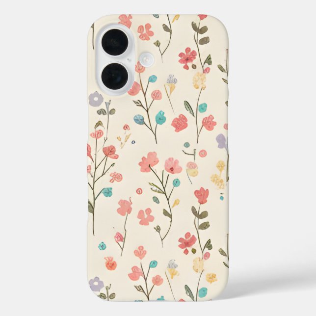 Watercolor Meadow Floral Pattern Case-Mate iPhone Case (Back)