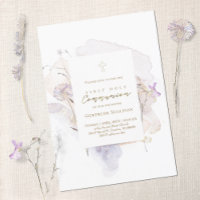 watercolor meadow flowers First Holy Communion