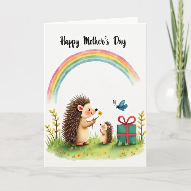 Watercolor Meadow Friends Card (Front)