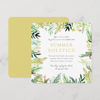 Watercolor Meadow Summer Solstice Invite