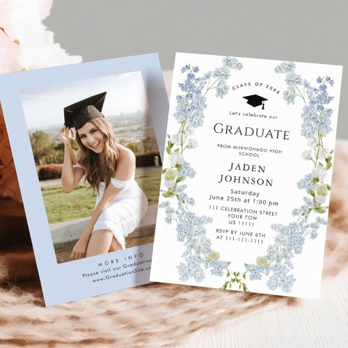 Watercolor Meadow Wildflower Boho Graduation Party