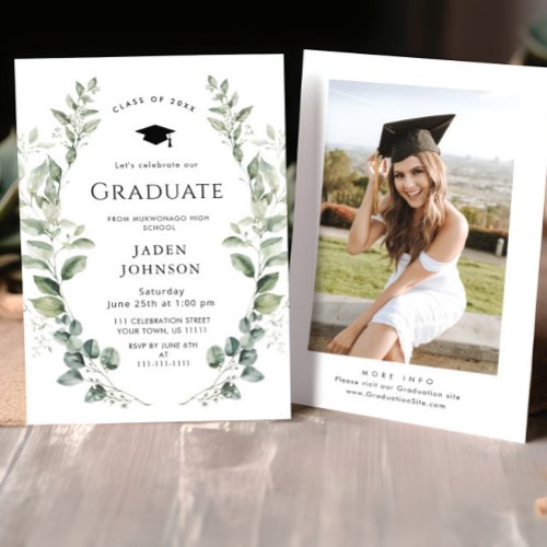 Watercolor Meadow Wildflower Boho Graduation Party