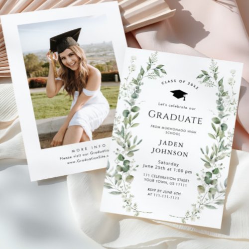 Watercolor Meadow Wildflower Boho Graduation Party