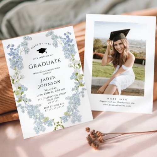 Watercolor Meadow Wildflower Boho Graduation Party