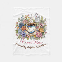 Watercolor Medical Coffee Floral Personalized Name