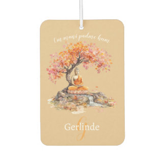 Watercolor Meditating Buddha Personalized Air Freshener