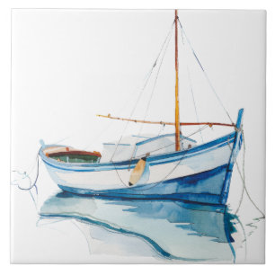 Watercolor Mediterranean Ceramic Tile