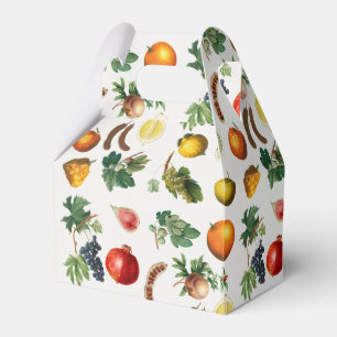 Watercolor Mediterranean Fruit Pattern Favor Boxes