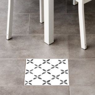 Watercolor Mediterranean `Grey Tile Floor Decal