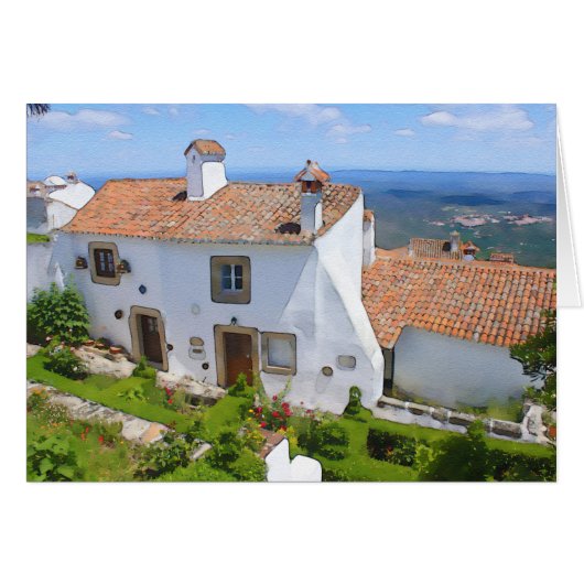 Watercolor Mediterranean house (Front Horizontal)