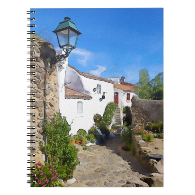 Watercolor Mediterranean village Notebook (Front)